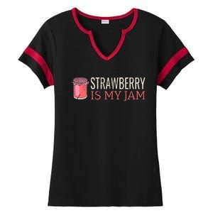 Strawberry Is My Jam For Strawberry Lover Ladies Halftime Notch Neck Tee