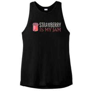 Strawberry Is My Jam For Strawberry Lover Ladies PosiCharge Tri-Blend Wicking Tank