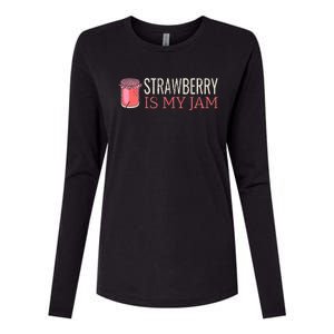 Strawberry Is My Jam For Strawberry Lover Womens Cotton Relaxed Long Sleeve T-Shirt