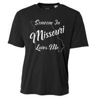 Someone In Missouri Loves Me State Map Outline Cooling Performance Crew T-Shirt