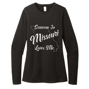 Someone In Missouri Loves Me State Map Outline Womens CVC Long Sleeve Shirt