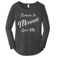 Someone In Missouri Loves Me State Map Outline Women's Perfect Tri Tunic Long Sleeve Shirt