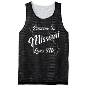 Someone In Missouri Loves Me State Map Outline Mesh Reversible Basketball Jersey Tank