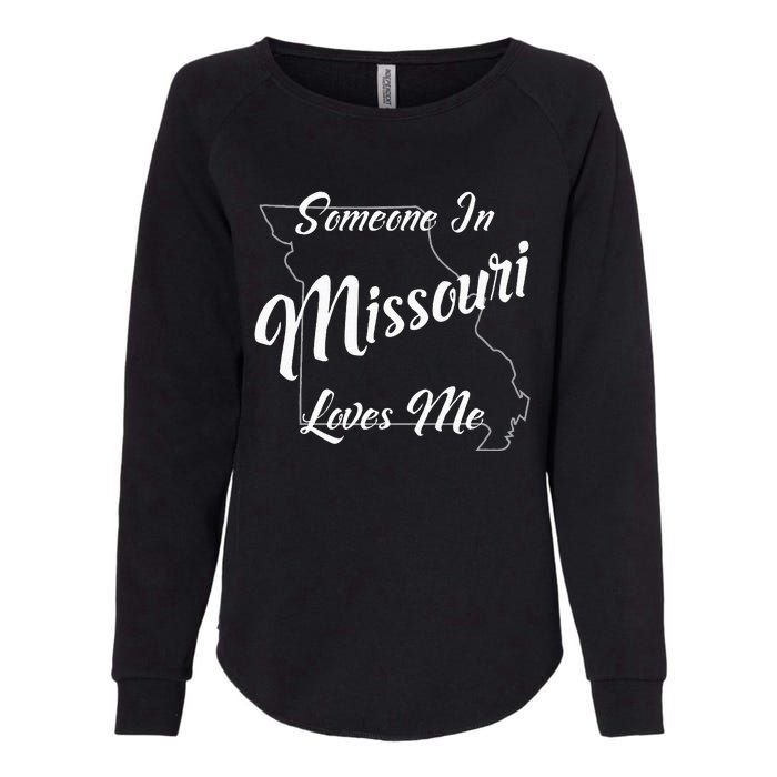 Someone In Missouri Loves Me State Map Outline Womens California Wash Sweatshirt