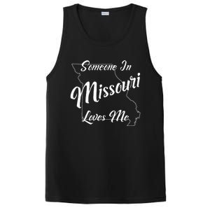 Someone In Missouri Loves Me State Map Outline PosiCharge Competitor Tank