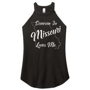 Someone In Missouri Loves Me State Map Outline Women's Perfect Tri Rocker Tank