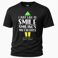 Smiling Is My Favorite Christmas Elf Buddy Performance Shirt