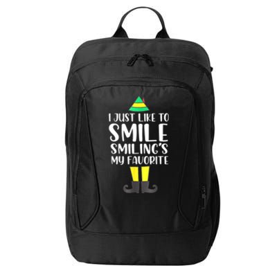 Smiling Is My Favorite Christmas Elf Buddy City Backpack