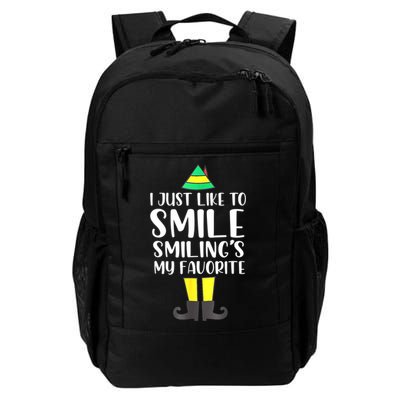 Smiling Is My Favorite Christmas Elf Buddy Backpack