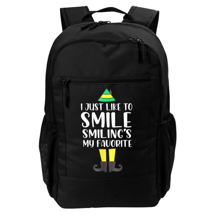 Smiling Is My Favorite Christmas Elf Buddy Backpack