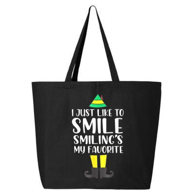 Smiling Is My Favorite Christmas Elf Buddy 25L Jumbo Tote