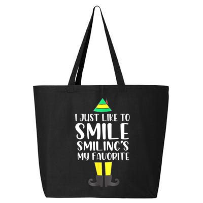 Smiling Is My Favorite Christmas Elf Buddy 25L Jumbo Tote