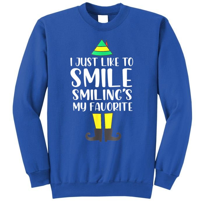 Smiling Is My Favorite Christmas Elf Buddy Sweatshirt