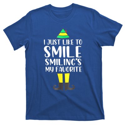 Smiling Is My Favorite Christmas Elf Buddy T-Shirt