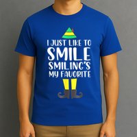 Smiling Is My Favorite Christmas Elf Buddy T-Shirt