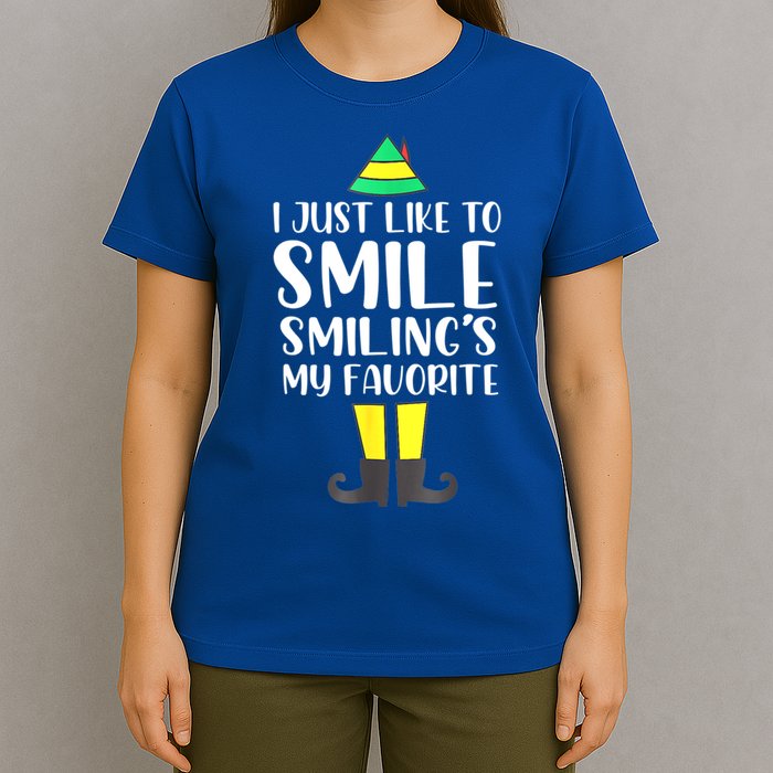 Smiling Is My Favorite Christmas Elf Buddy T-Shirt