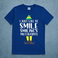 Smiling Is My Favorite Christmas Elf Buddy T-Shirt