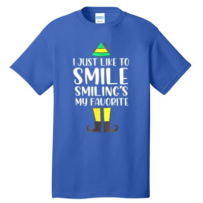 Smiling Is My Favorite Christmas Elf Buddy Tall T-Shirt