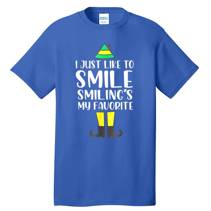 Smiling Is My Favorite Christmas Elf Buddy Tall T-Shirt