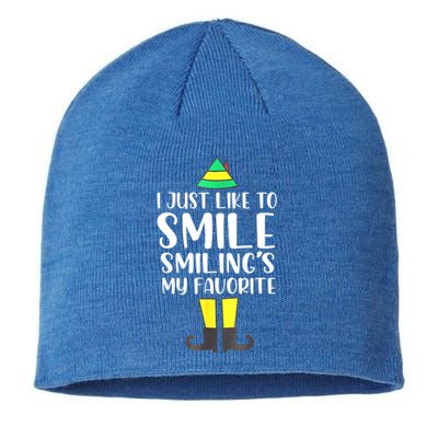 Smiling Is My Favorite Christmas Elf Buddy Sustainable Beanie