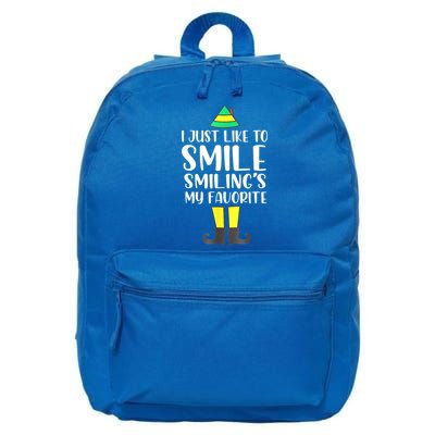 Smiling Is My Favorite Christmas Elf Buddy 16 in Basic Backpack