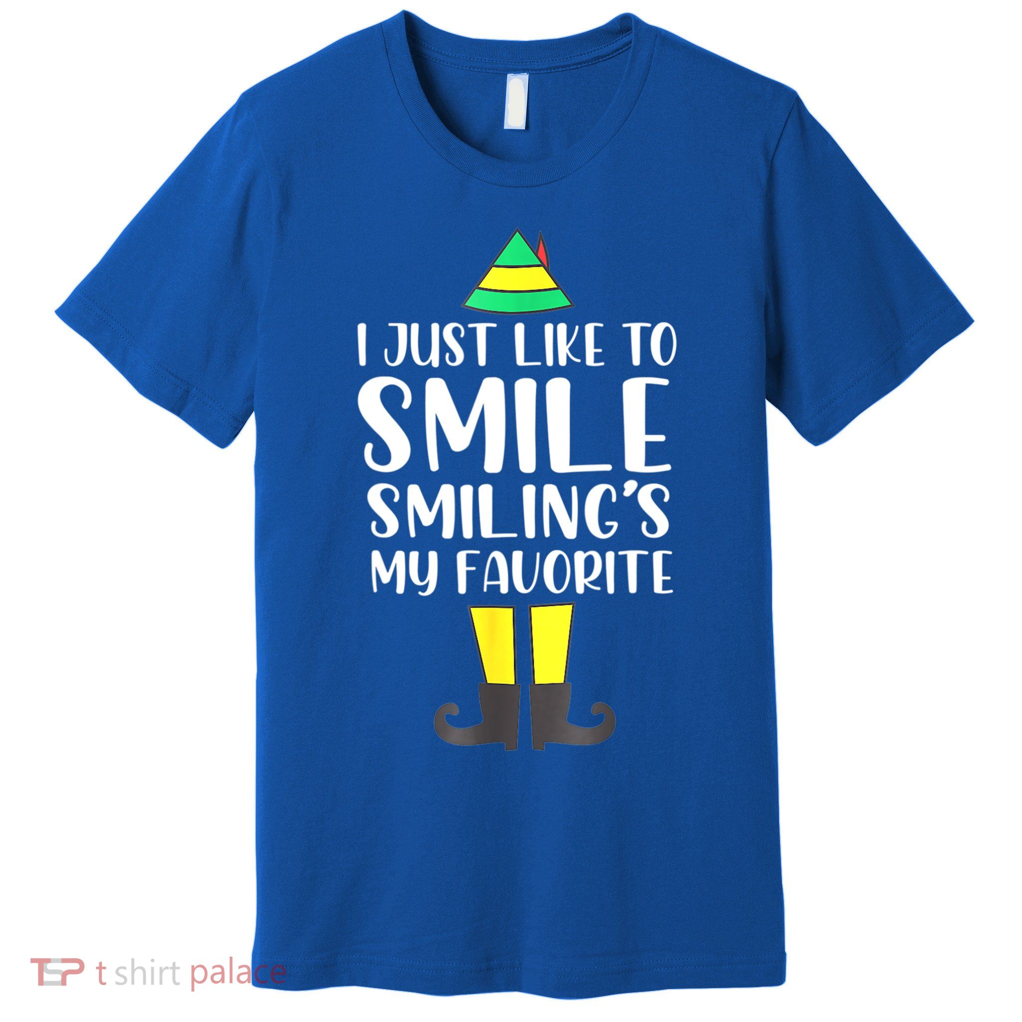 Smiling Is My Favorite Christmas Elf Buddy Premium T-Shirt