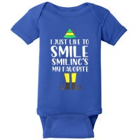 Smiling Is My Favorite Christmas Elf Buddy Baby Bodysuit