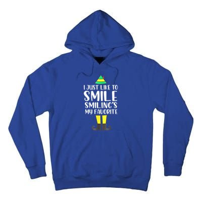 Smiling Is My Favorite Christmas Elf Buddy Tall Hoodie