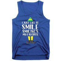 Smiling Is My Favorite Christmas Elf Buddy Tank Top