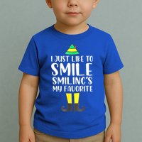 Smiling Is My Favorite Christmas Elf Buddy Toddler T-Shirt