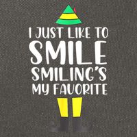 Smiling Is My Favorite Christmas Elf Buddy Cotton Canvas Backpack
