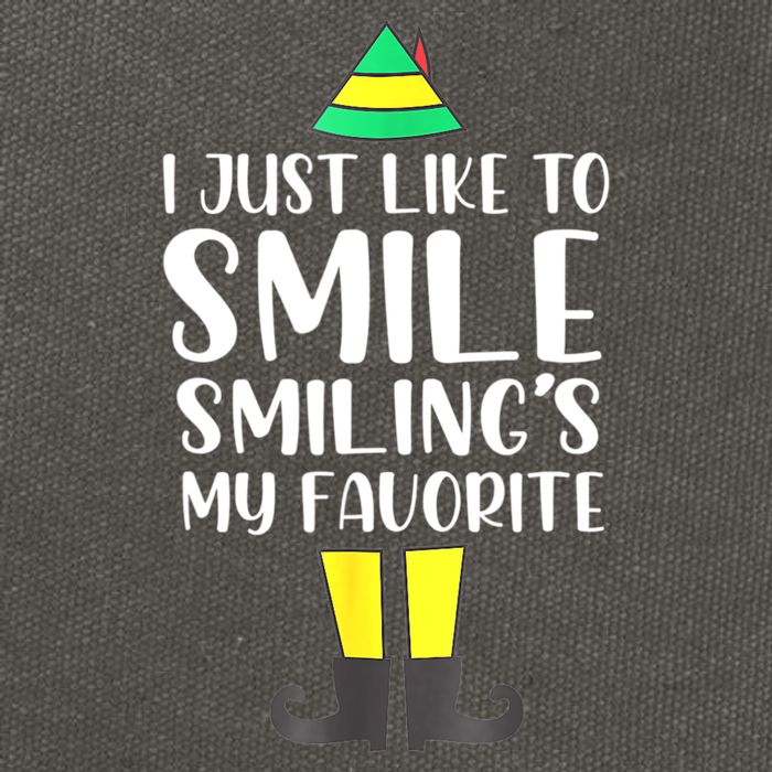 Smiling Is My Favorite Christmas Elf Buddy Cotton Canvas Backpack