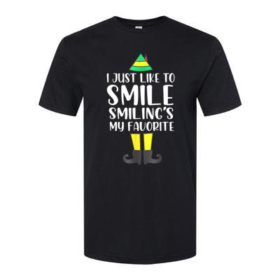 Smiling Is My Favorite Christmas Elf Buddy Softstyle CVC T-Shirt