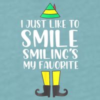Smiling Is My Favorite Christmas Elf Buddy Sueded Cloud Jersey T-Shirt