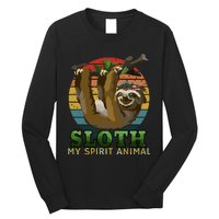 Sloth Is My Spirit Animal Funny Sloth Long Sleeve Shirt