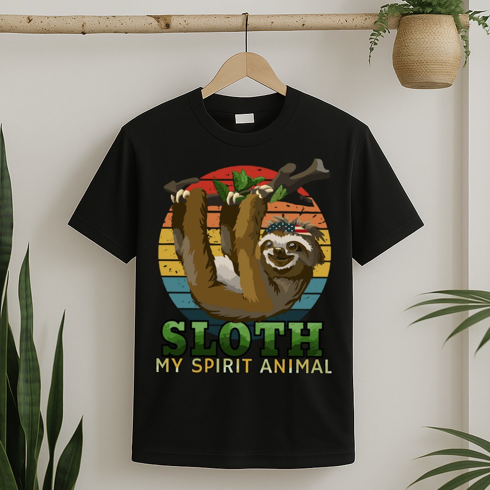 Sloth Is My Spirit Animal Funny Sloth T-Shirt