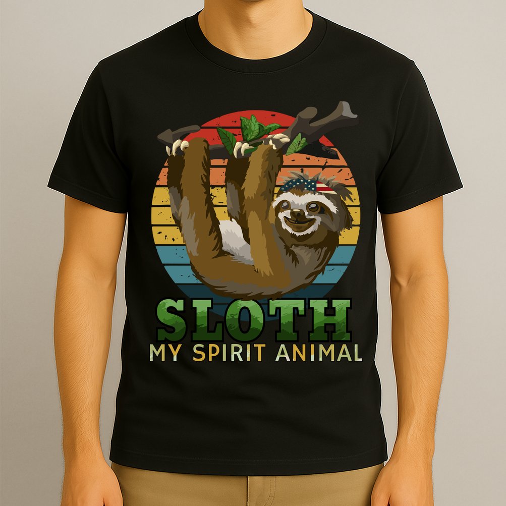 Sloth Is My Spirit Animal Funny Sloth T-Shirt