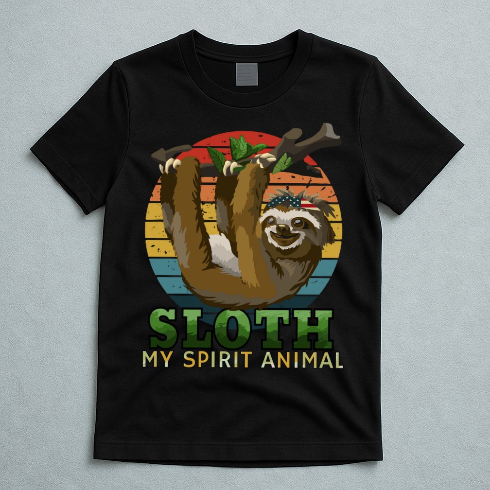 Sloth Is My Spirit Animal Funny Sloth T-Shirt