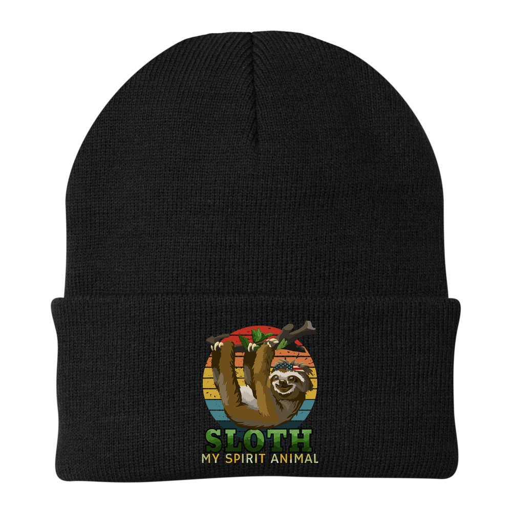 Sloth Is My Spirit Animal Funny Sloth Beanie
