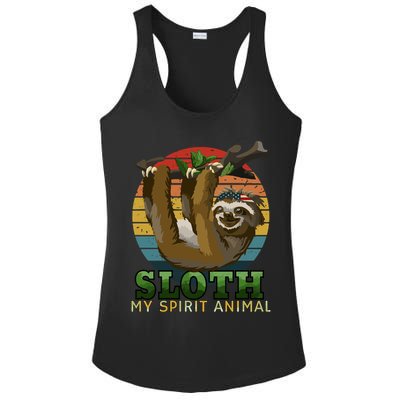 Sloth Is My Spirit Animal Funny Sloth Ladies PosiCharge Competitor Racerback Tank