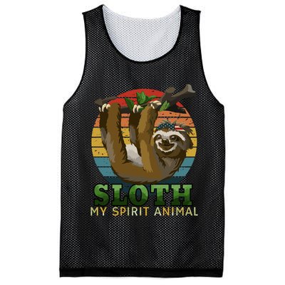 Sloth Is My Spirit Animal Funny Sloth Mesh Reversible Basketball Jersey Tank