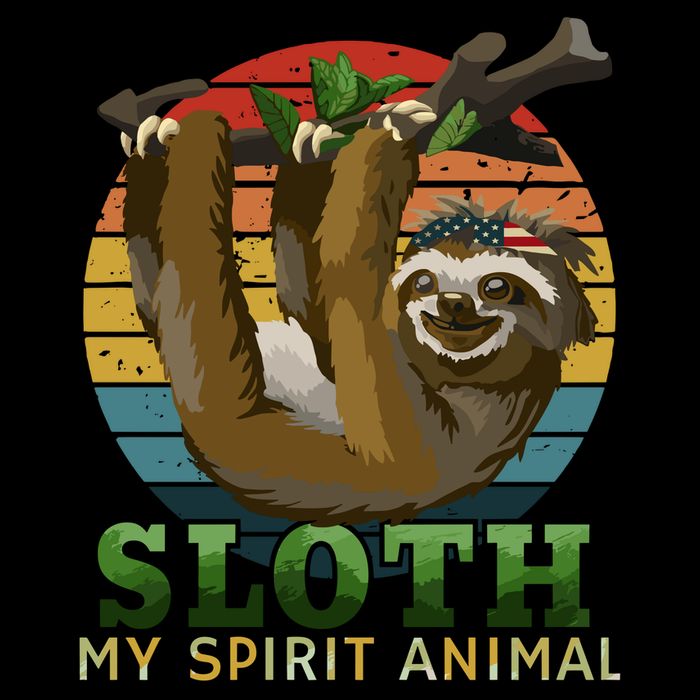 Sloth Is My Spirit Animal Funny Sloth Cooling Performance Long Sleeve Crew