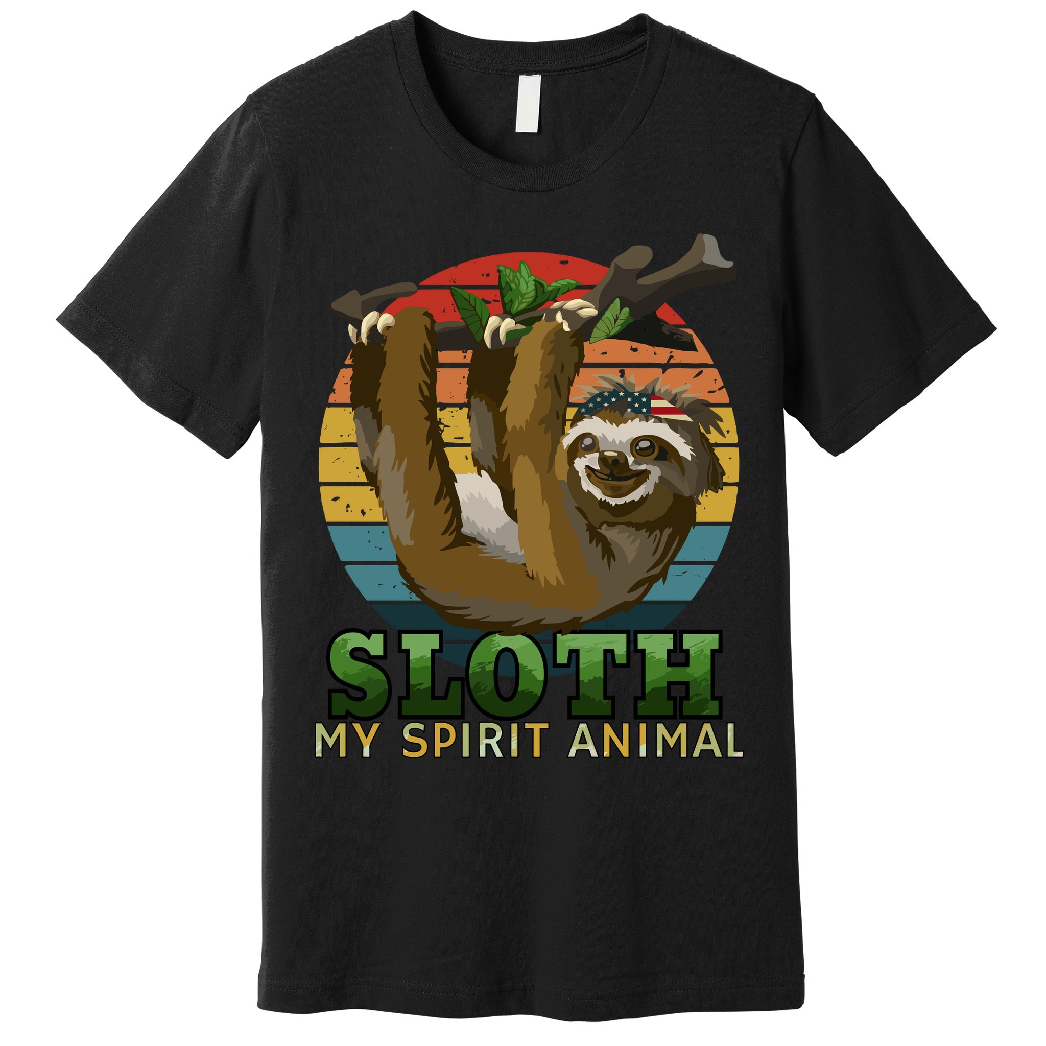 Sloth Is My Spirit Animal Funny Sloth Premium T-Shirt