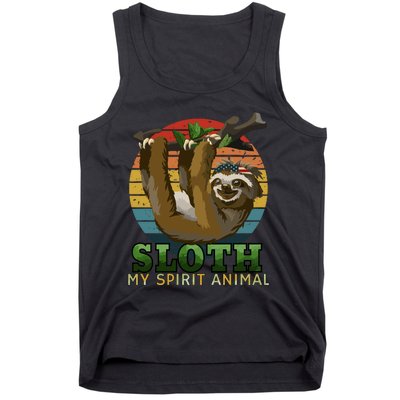 Sloth Is My Spirit Animal Funny Sloth Tank Top