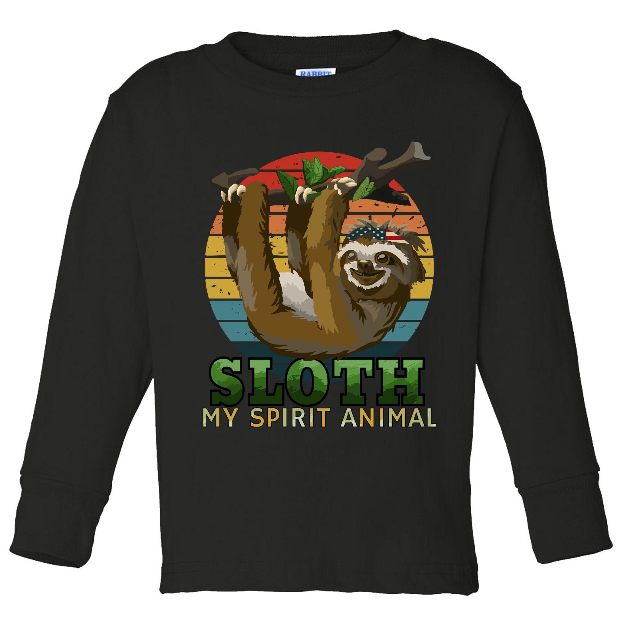 Sloth Is My Spirit Animal Funny Sloth Toddler Long Sleeve Shirt