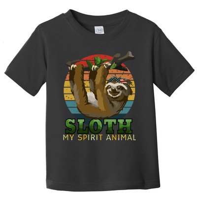 Sloth Is My Spirit Animal Funny Sloth Toddler T-Shirt