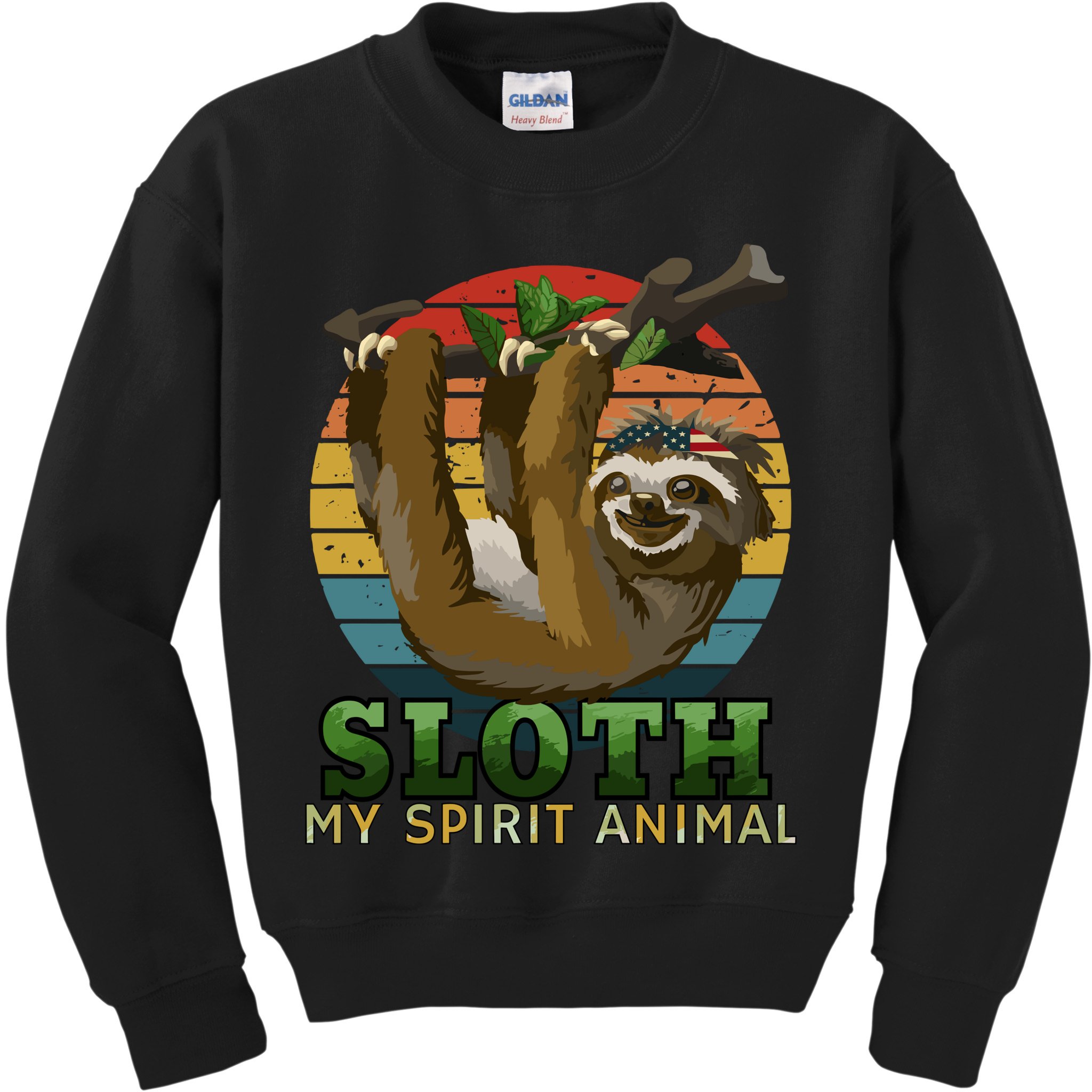 Sloth Is My Spirit Animal Funny Sloth Kids Sweatshirt