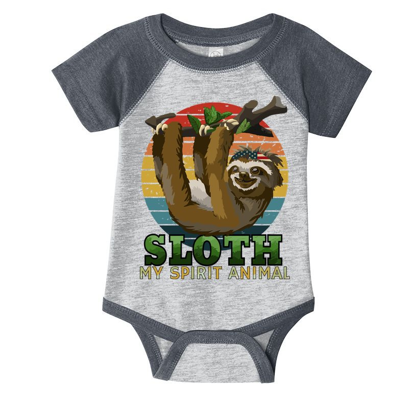Sloth Is My Spirit Animal Funny Sloth Infant Baby Jersey Bodysuit