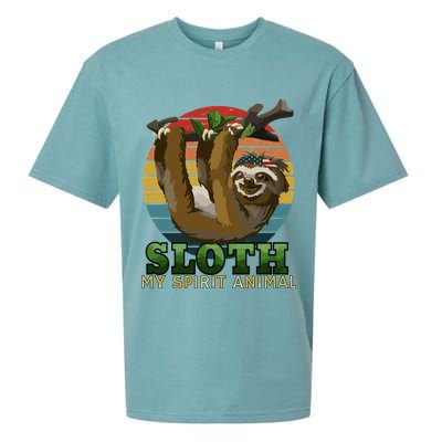 Sloth Is My Spirit Animal Funny Sloth Sueded Cloud Jersey T-Shirt