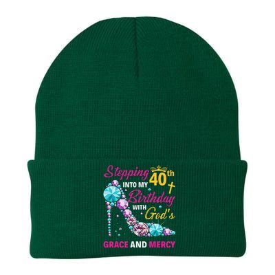 Stepping Into My 40th Birthday With Gods Grace And Mercy Knit Cap Winter Beanie